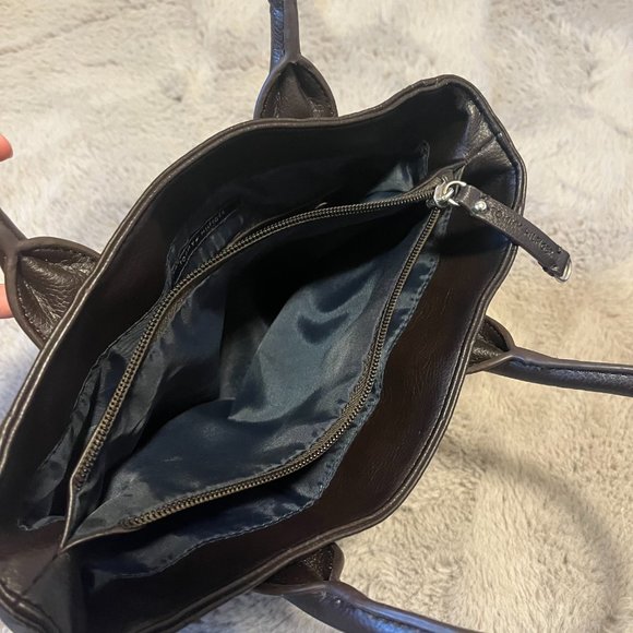 TOMMY HILFIGER Brown Tan Iconic Classic Monogram Logo Handbag - Picture 6 of 6